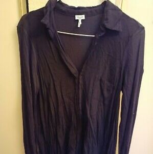 Splendid Long Sleeve Deep V-Neck Shirt Size S Small
